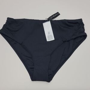 LA BLANCA NWOT BLACK HI-CUT BIKINI BOTTOMS